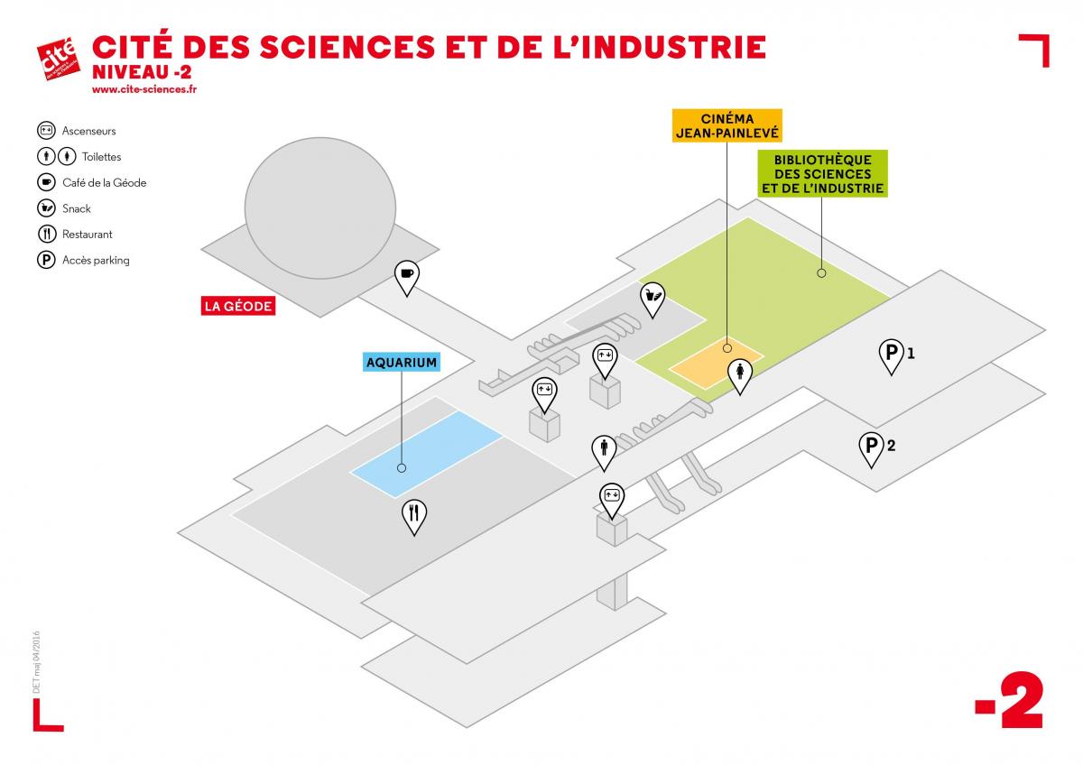 რუკა Cité des Sciences et de l მრეწველობის დონე -2