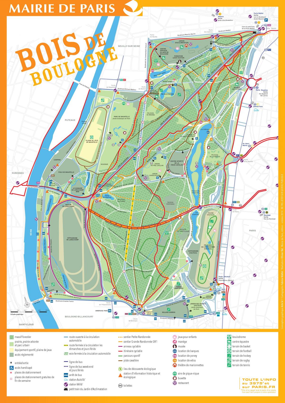 რუკა de Bois Boulogne