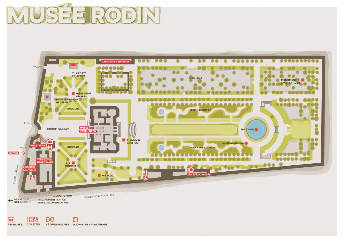 რუკა Musée Rodin