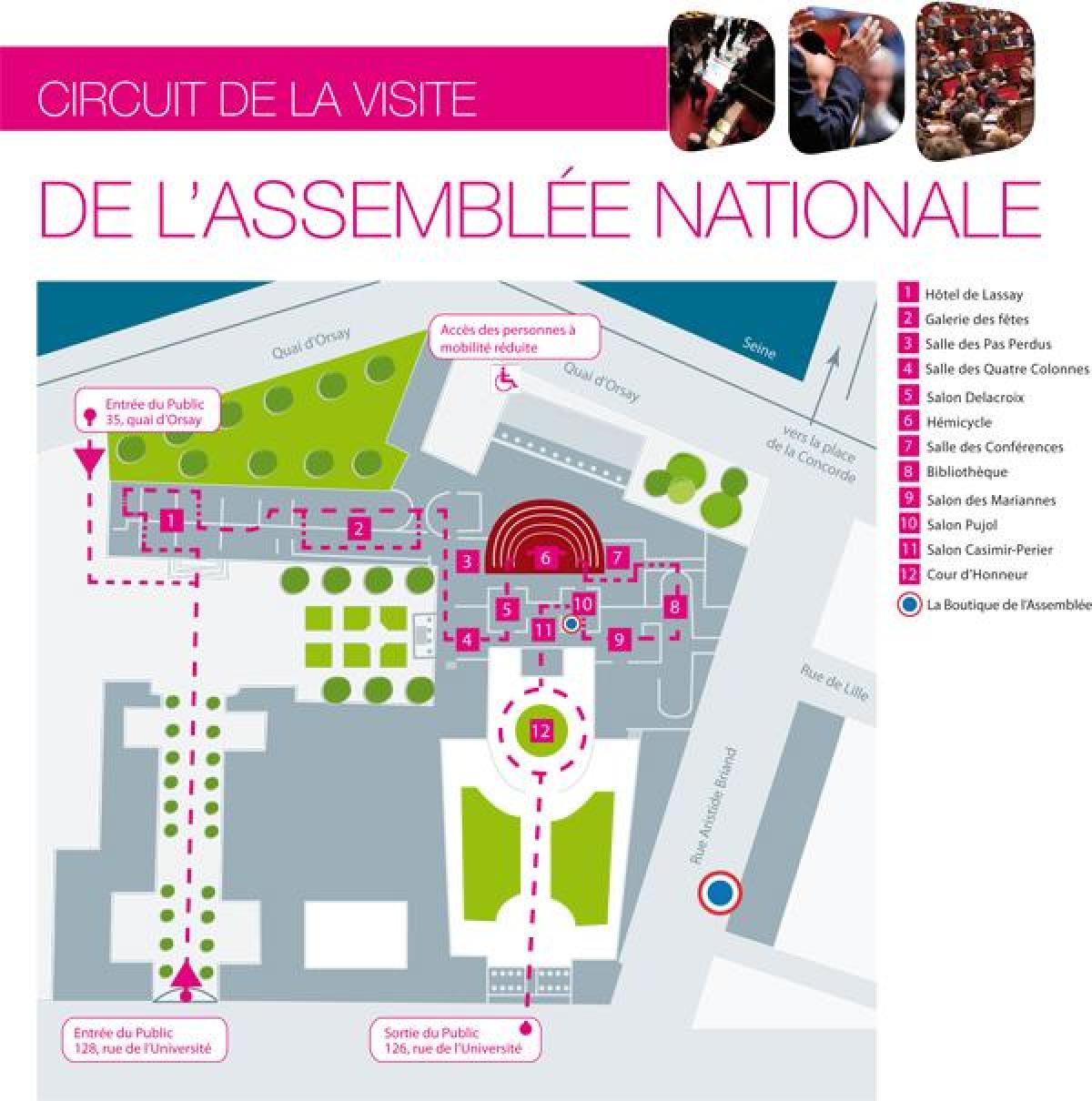 რუკა Palais ბურბონის