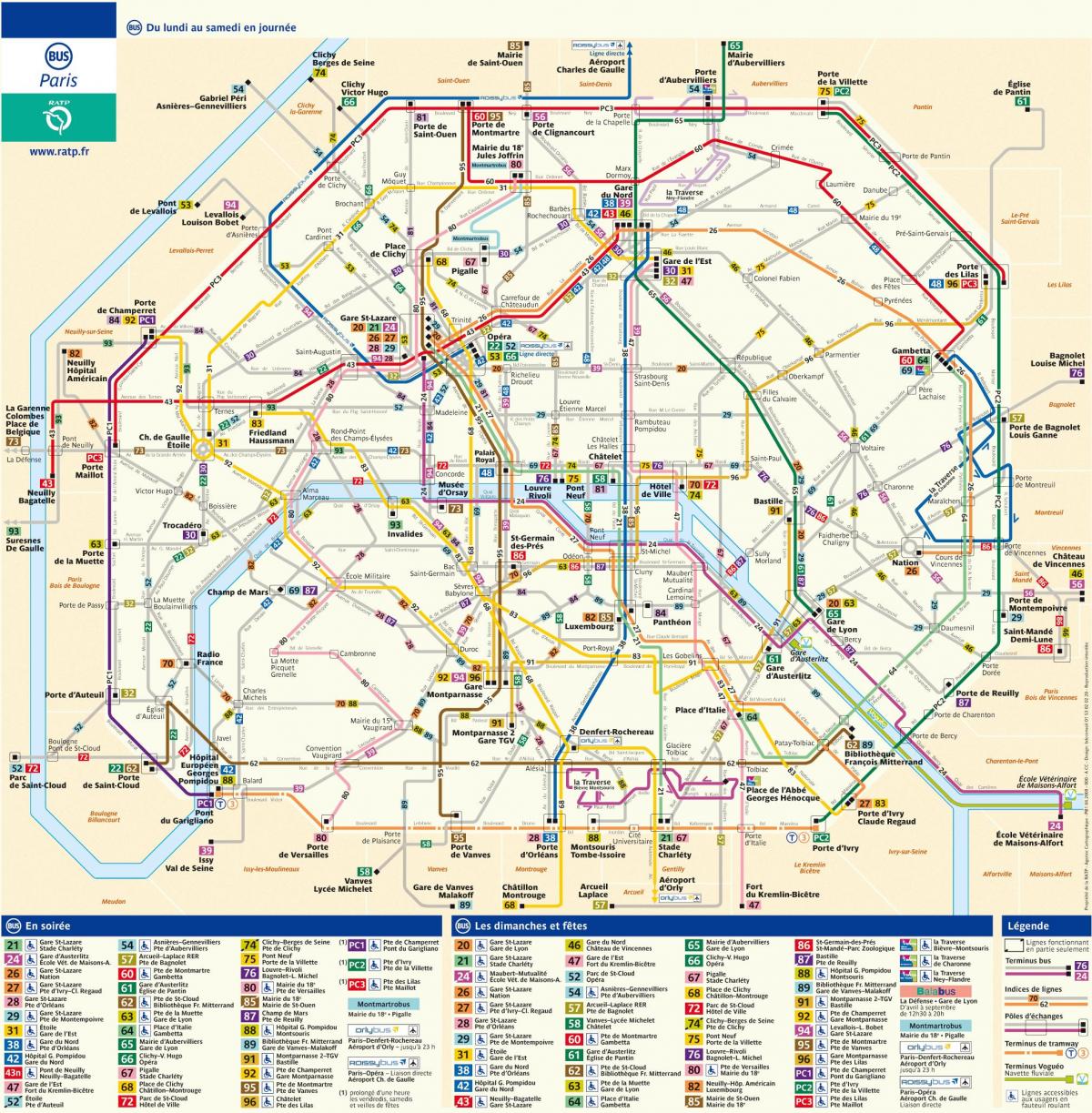 რუკა RATP ავტობუსი