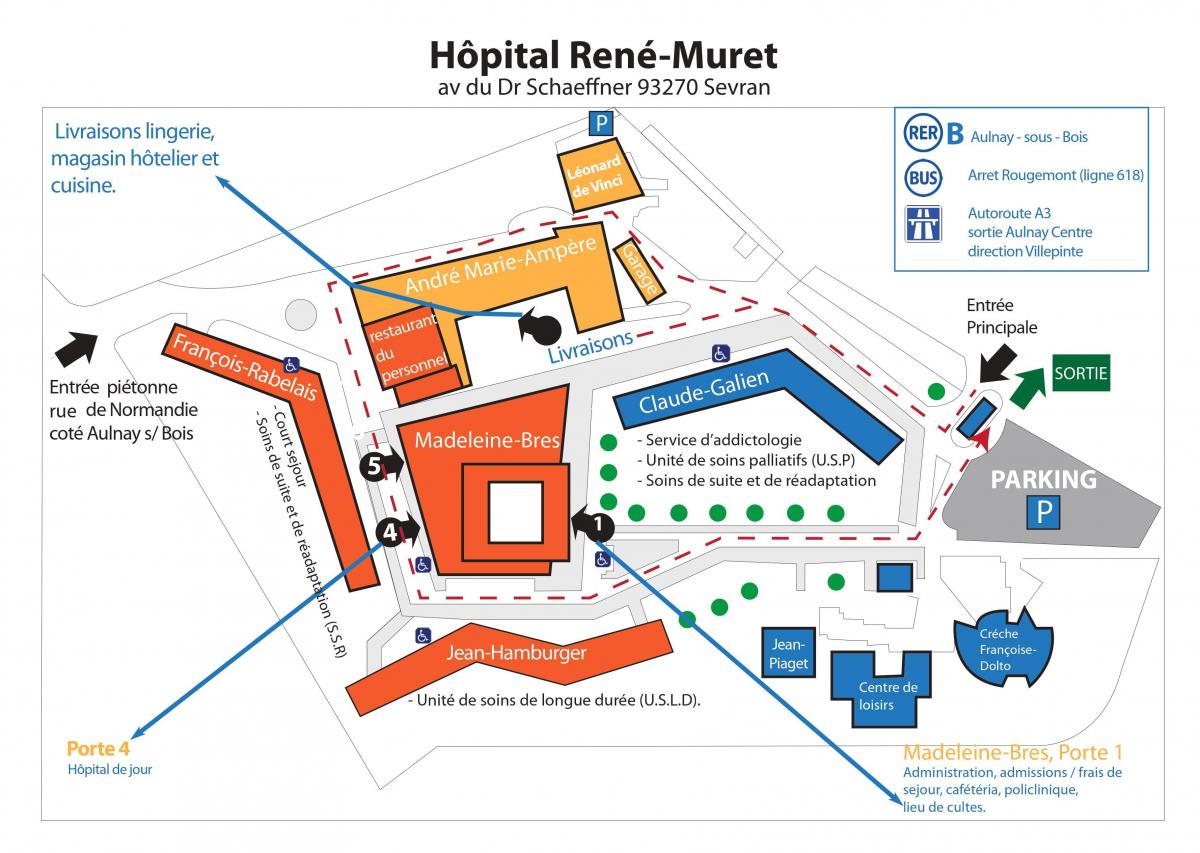 რუკა René-Muret საავადმყოფოს