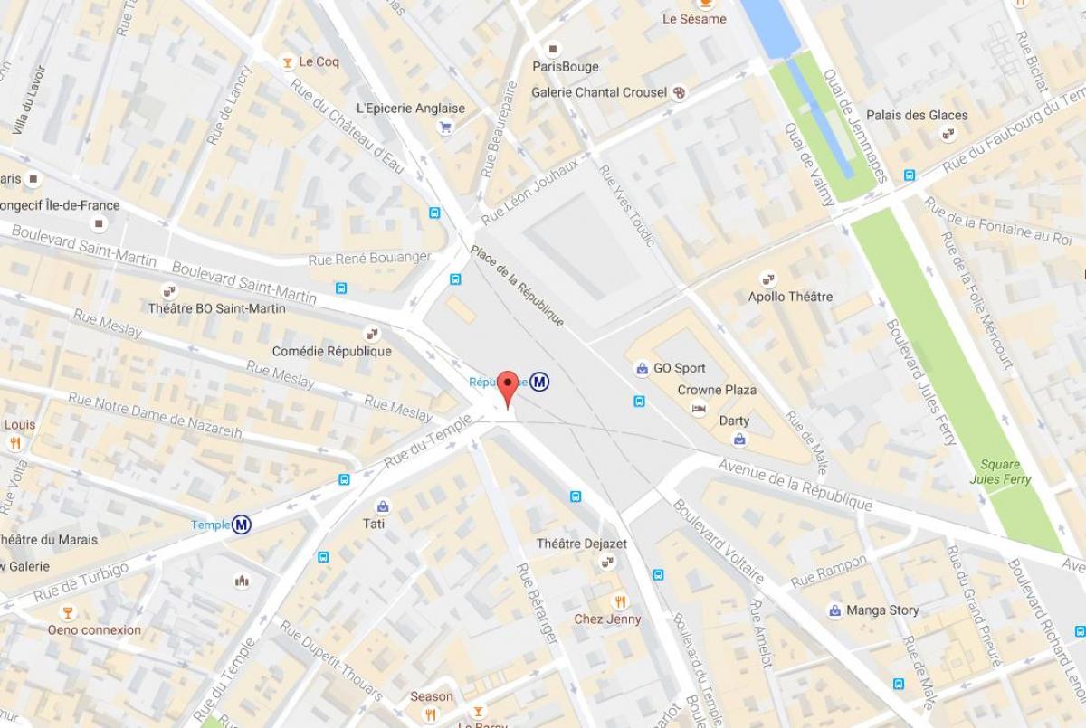 რუკა Place de la République