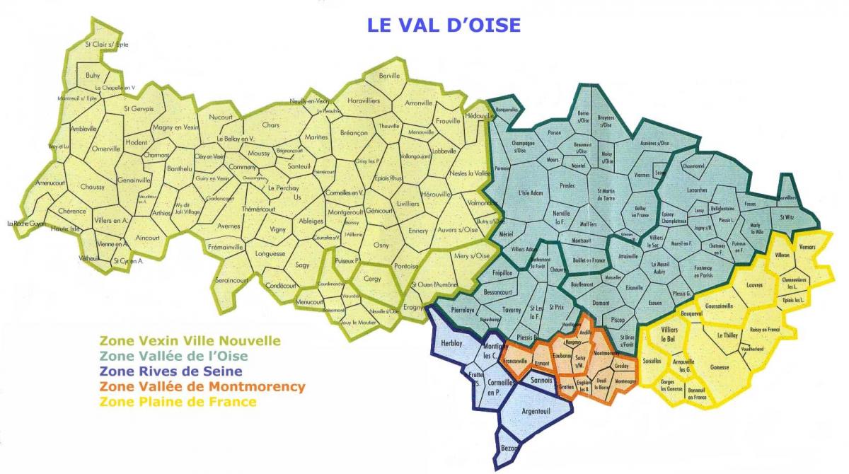 რუკა Val d ' Oise