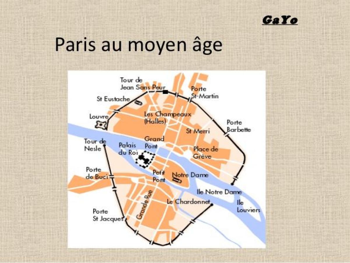 რუკა პარიზის შუა საუკუნეებში