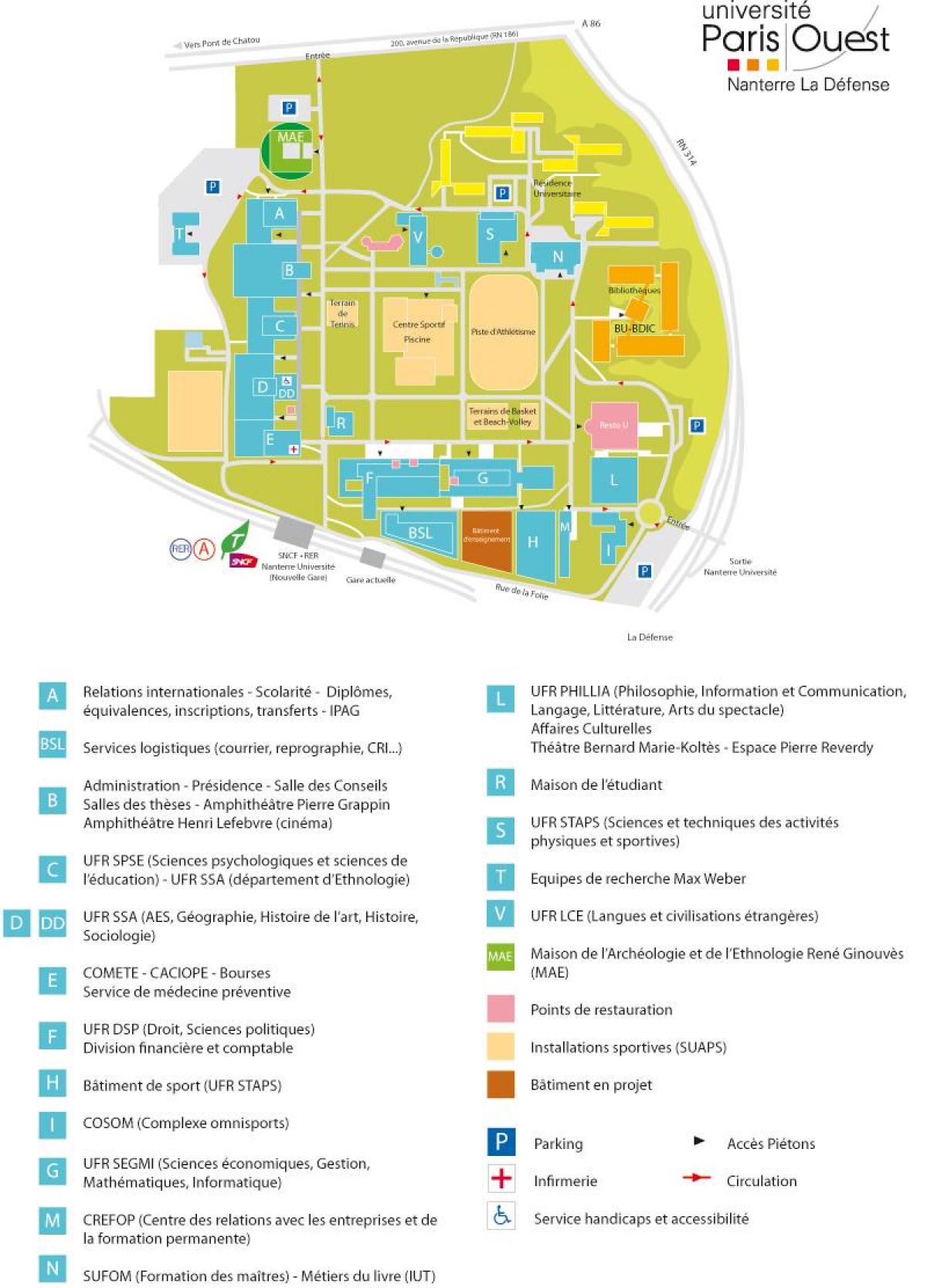 რუკა უნივერსიტეტი Nanterre
