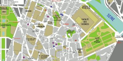 რუკა მე-5 arrondissement პარიზში