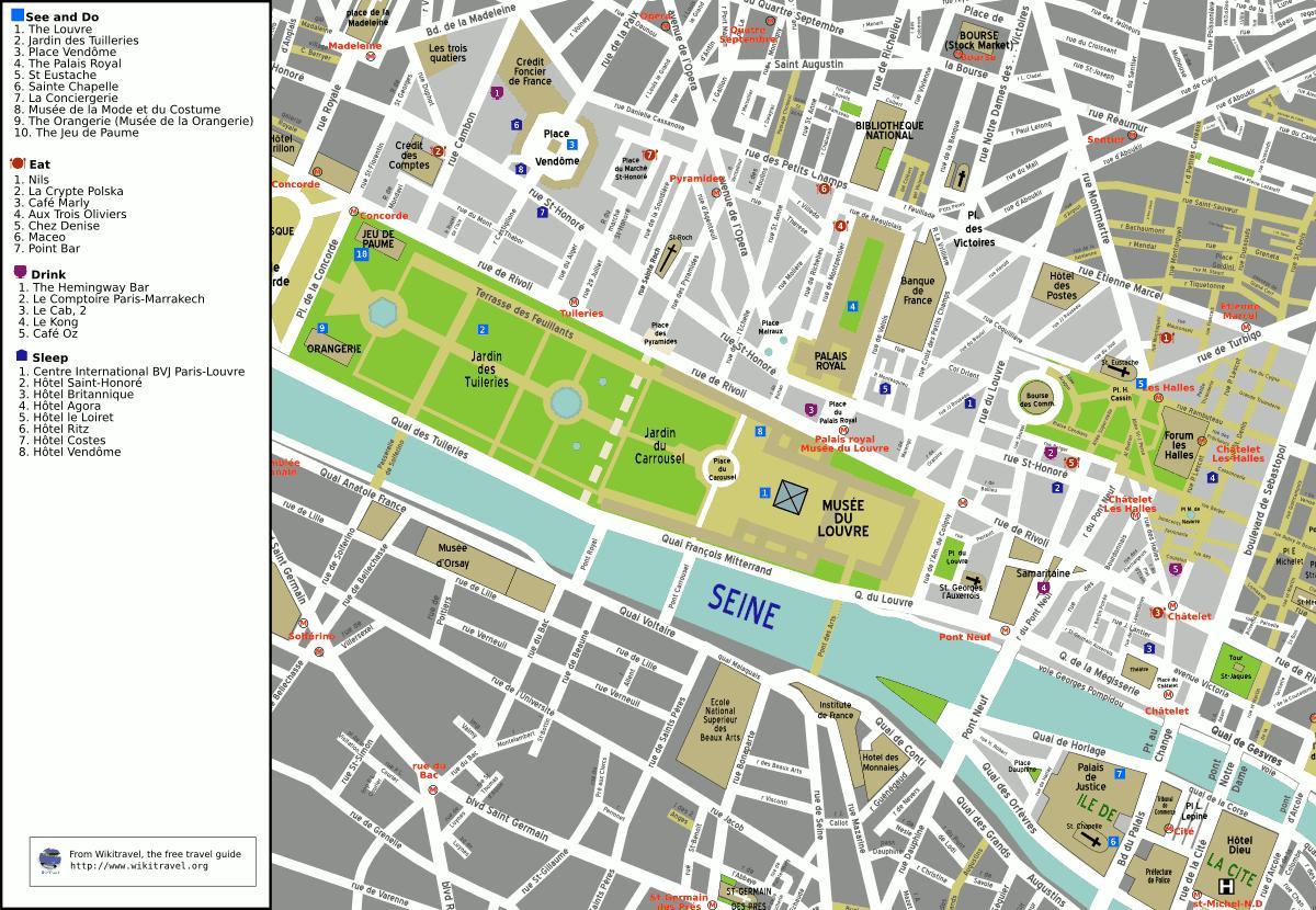 რუკა 1 arrondissement პარიზში