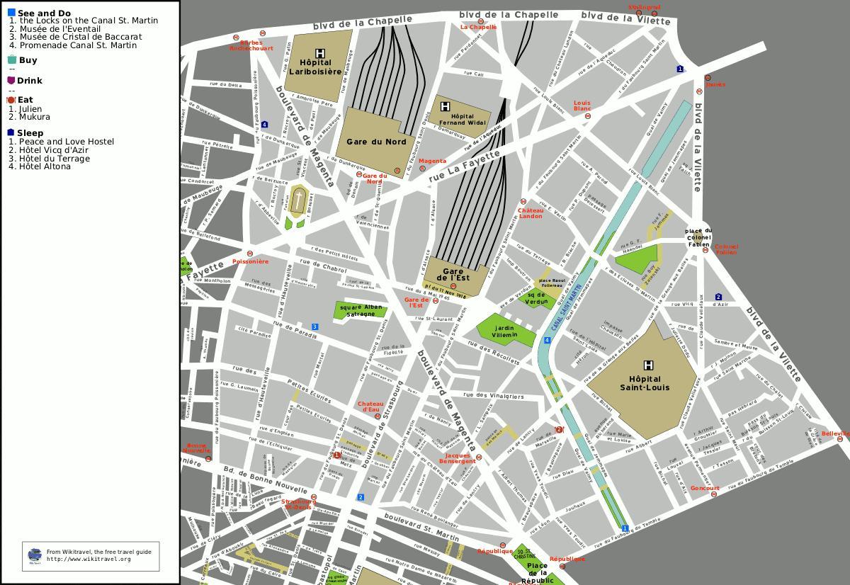 რუკა 10 arrondissement პარიზში