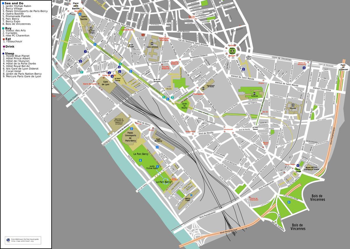 რუკა, მე-12 arrondissement პარიზში