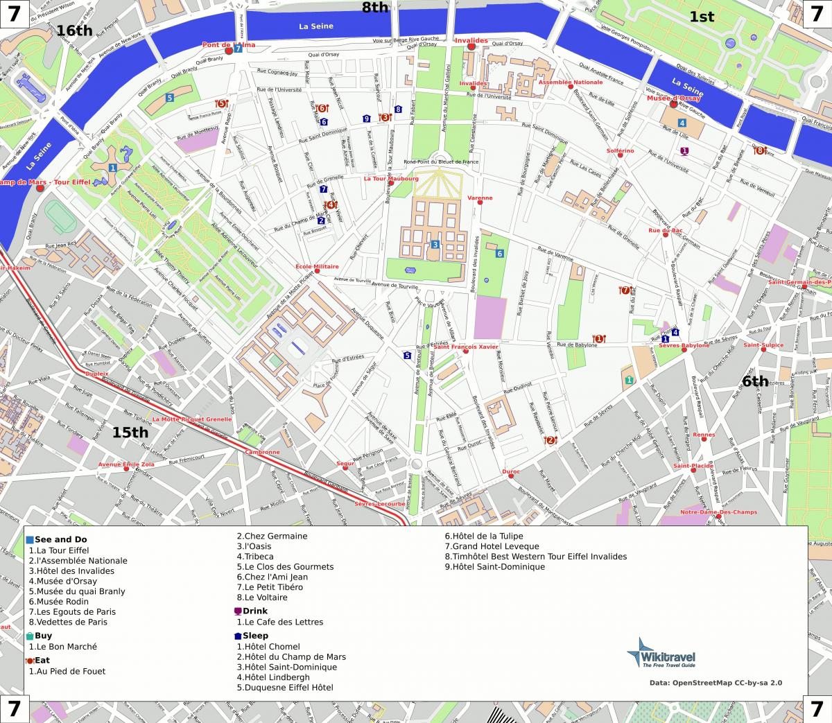 რუკა, მე-7 arrondissement პარიზში