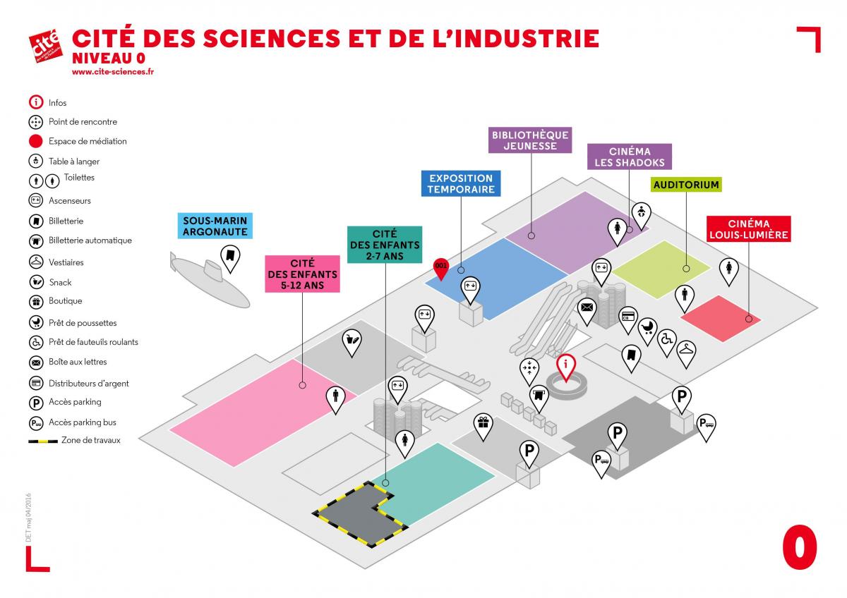 რუკა Cité des Sciences et de l მრეწველობის