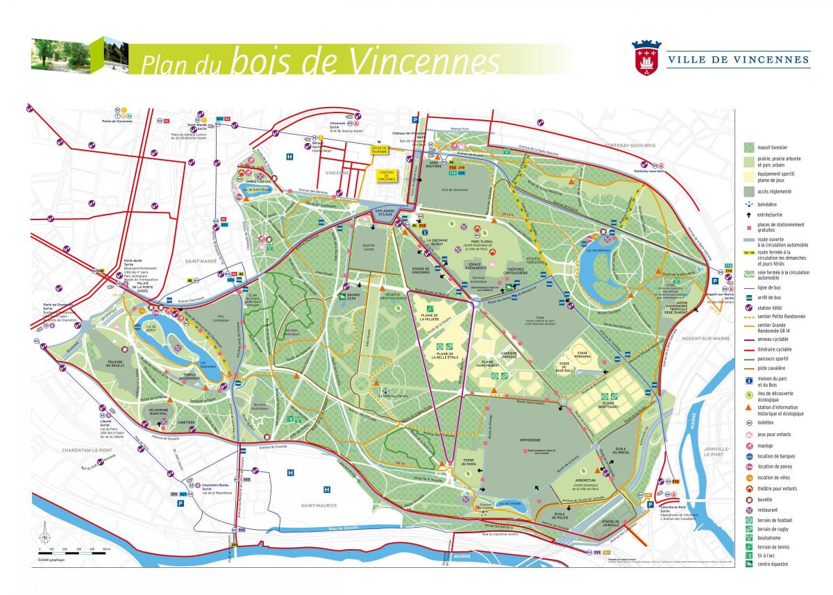 რუკა de Bois Vincennes