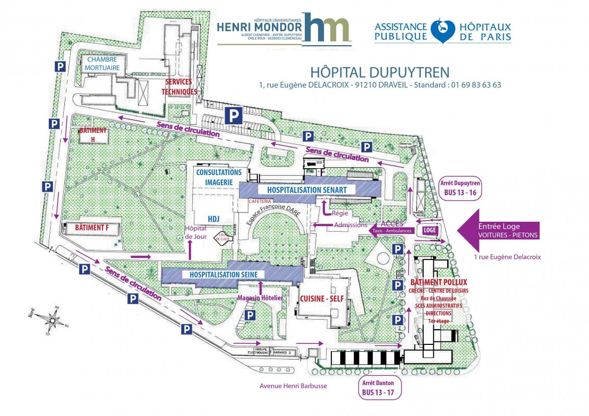 რუკა Joffre-დიუპიუიტრენის საავადმყოფოს