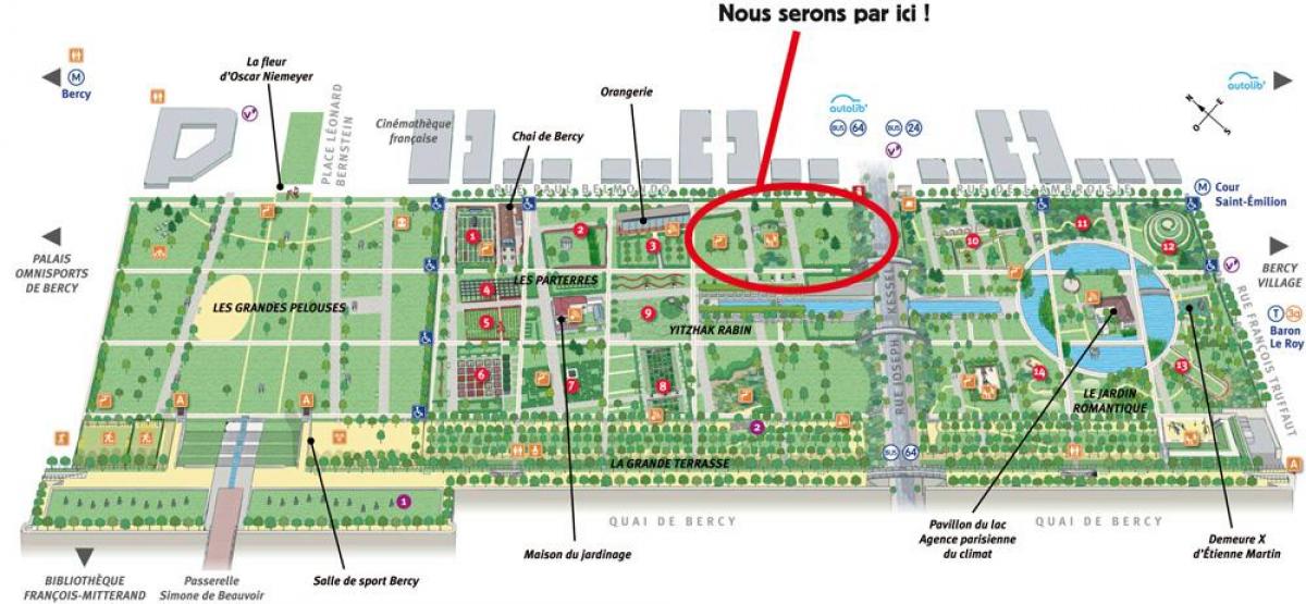 რუკა Parc de Bercy