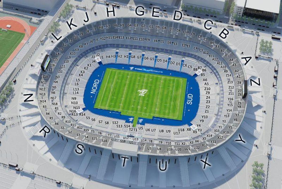 რუკა Stade de France რაგბის