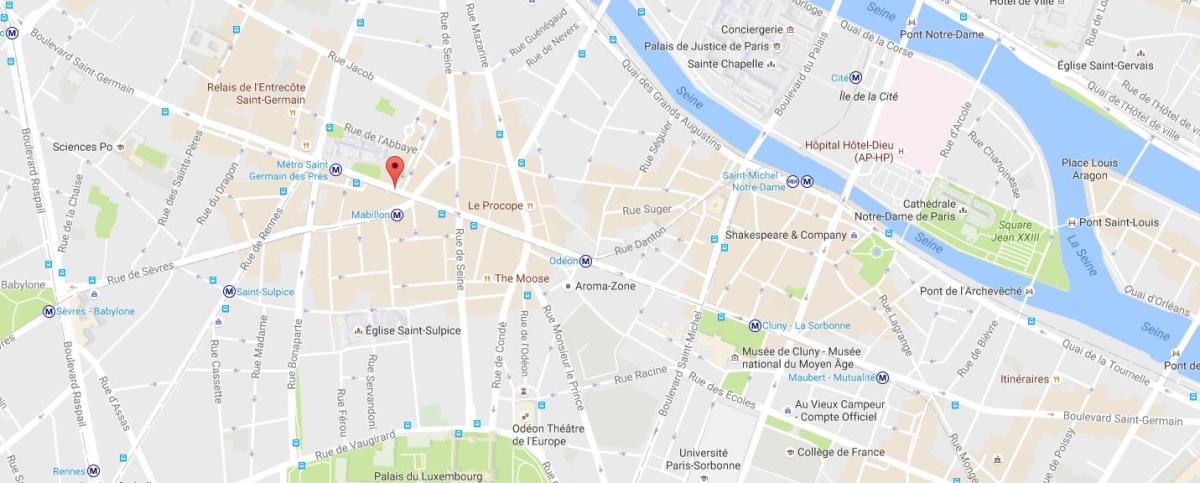 რუკა ბულვარი Saint-Germain