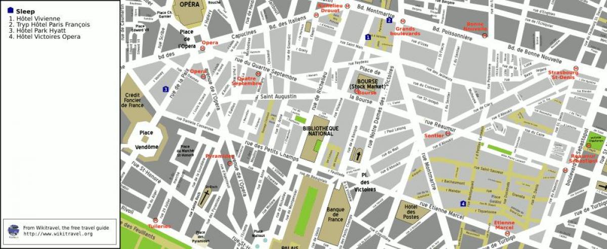 რუკა 2 arrondissement პარიზში