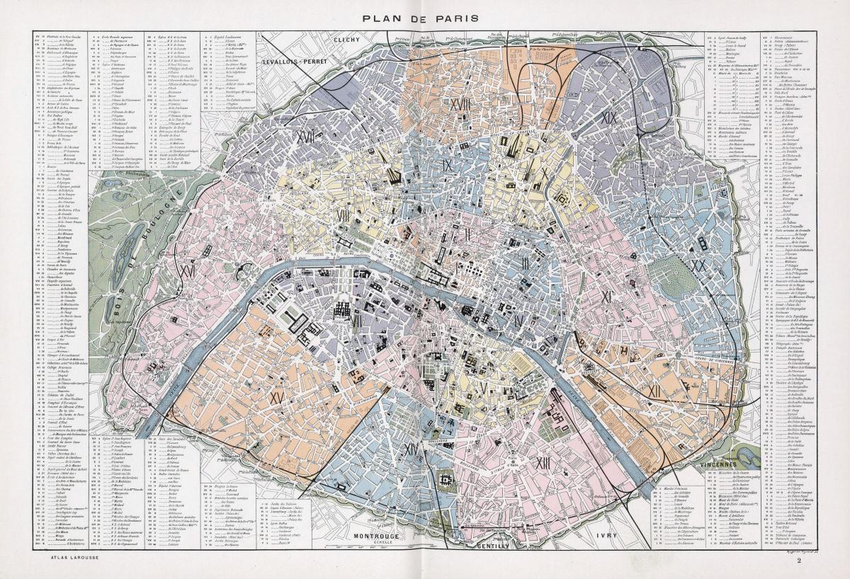 რუკა პარიზის 1900