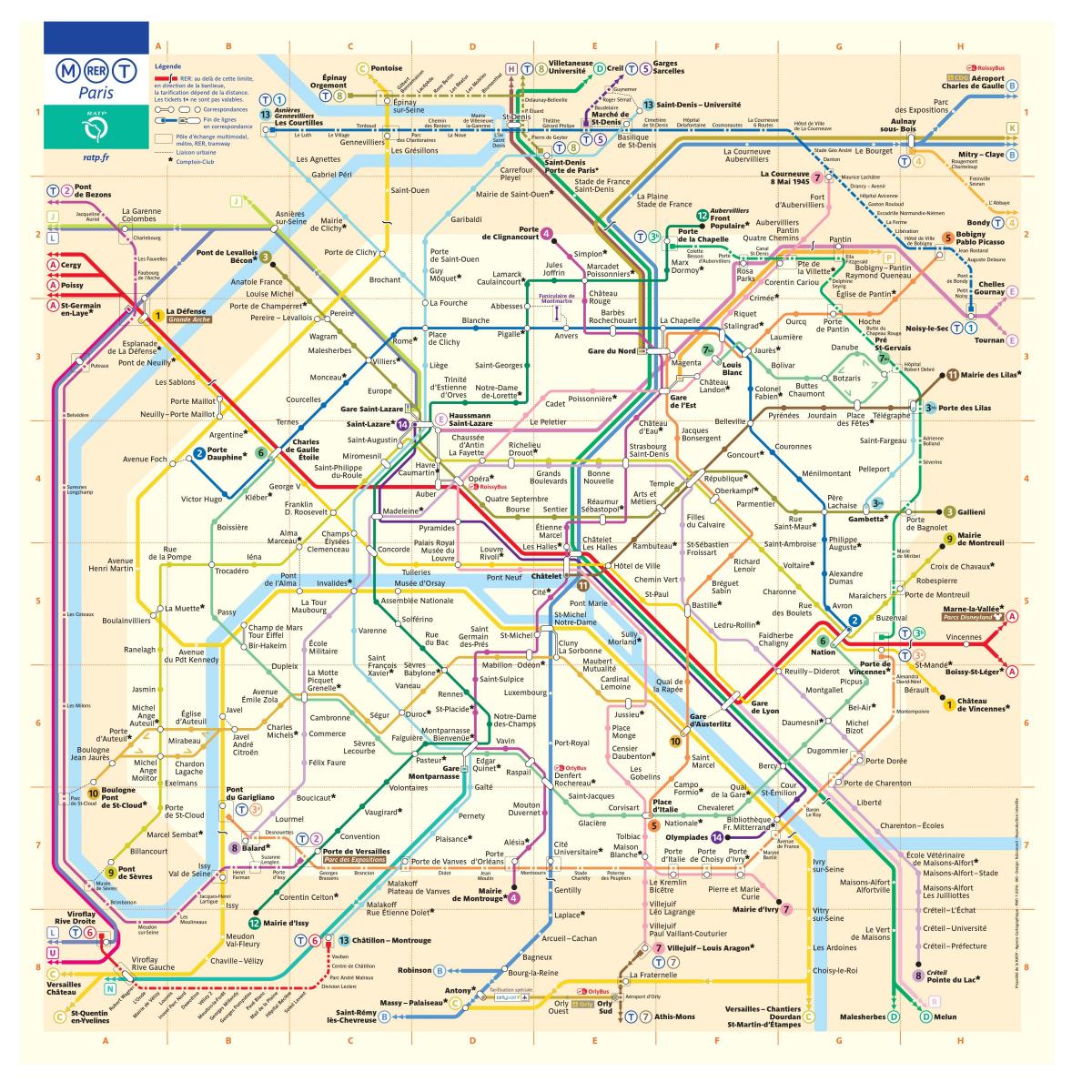 რუკა პარიზის მეტრო
