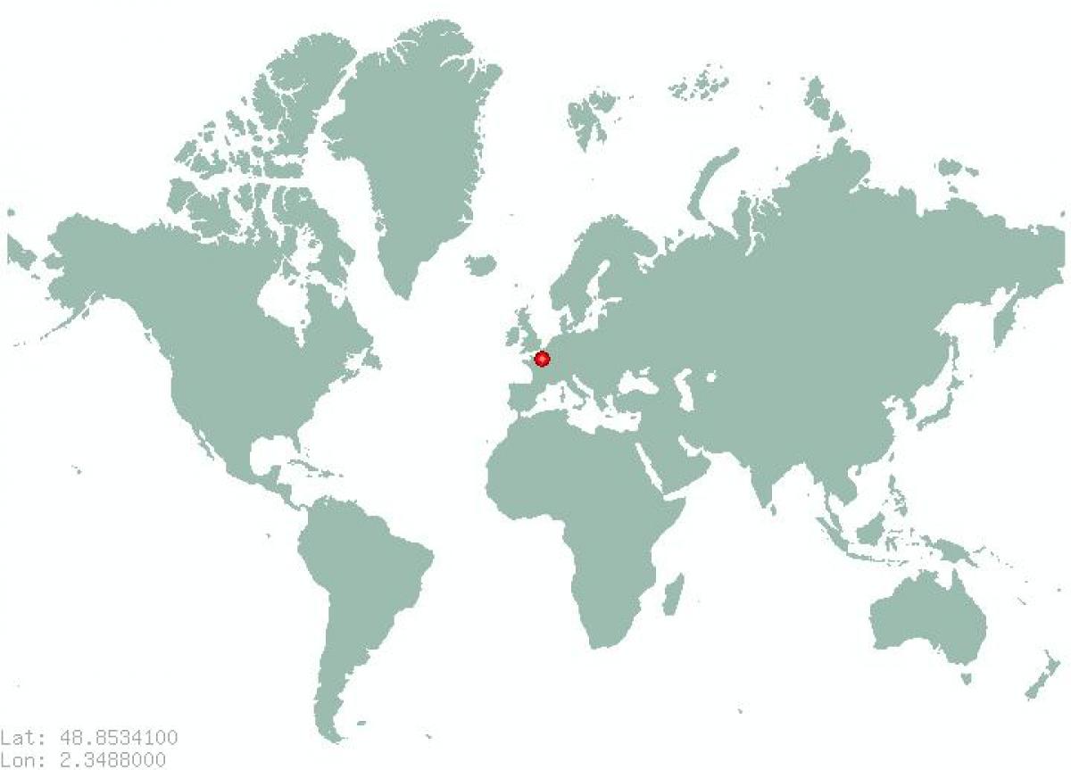 რუკა პარიზის მსოფლიო რუკაზე