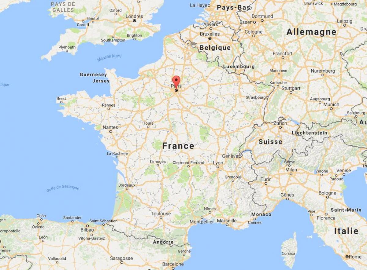 რუკა პარიზში, საფრანგეთის რუკა