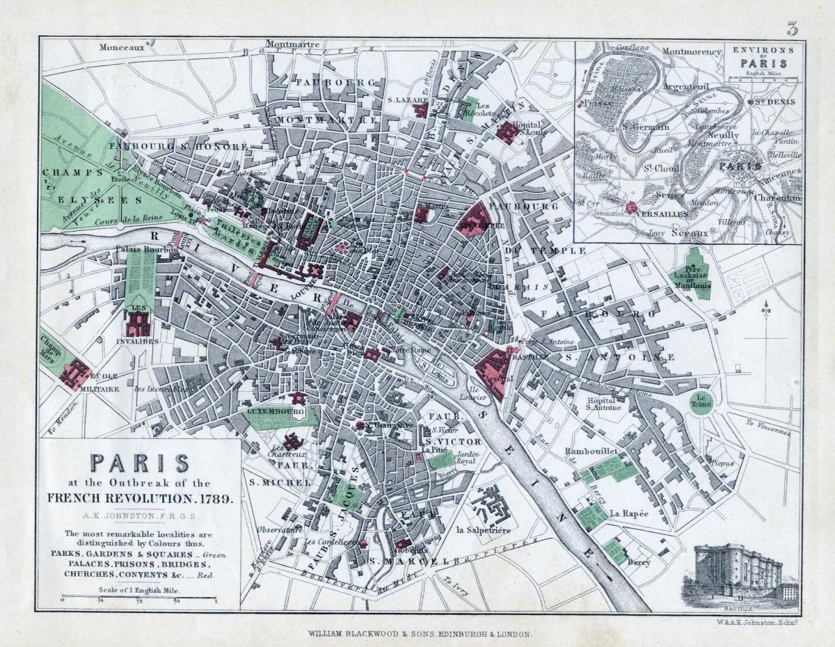 რუკა პარიზის 1789