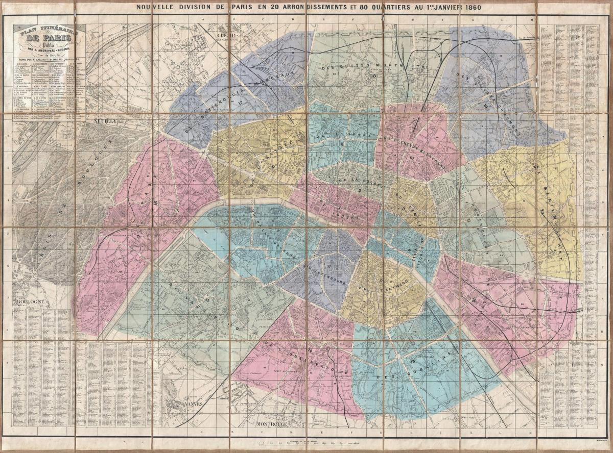 რუკა პარიზის 1860