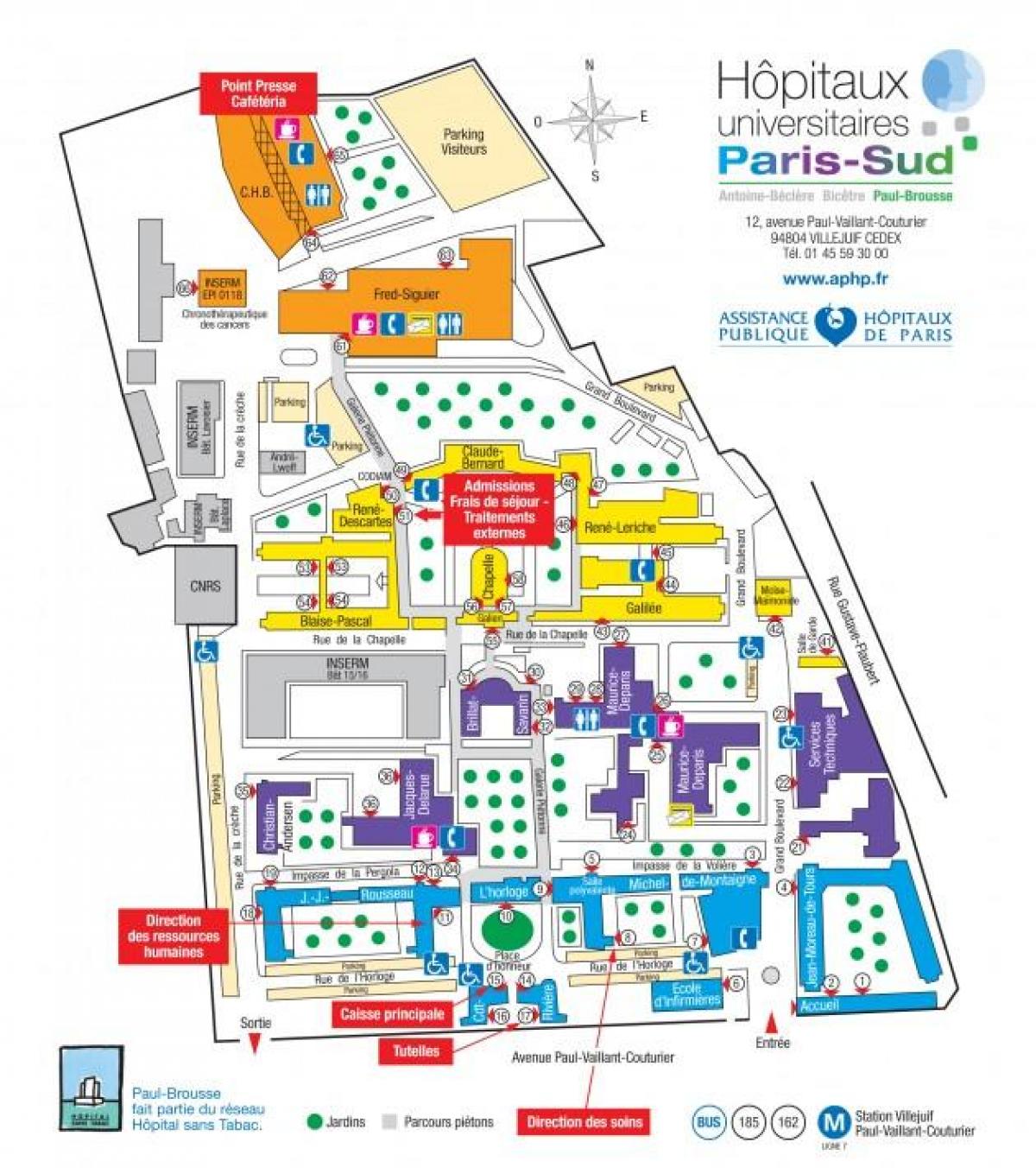 რუკა პოლ-Brousse საავადმყოფოს