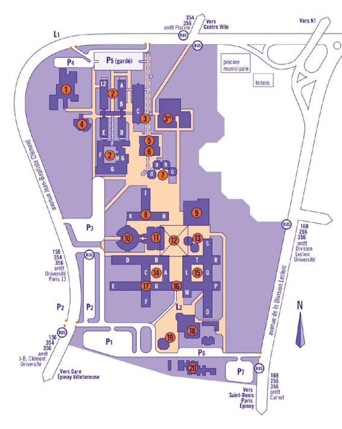 რუკა უნივერსიტეტი პარიზში 13
