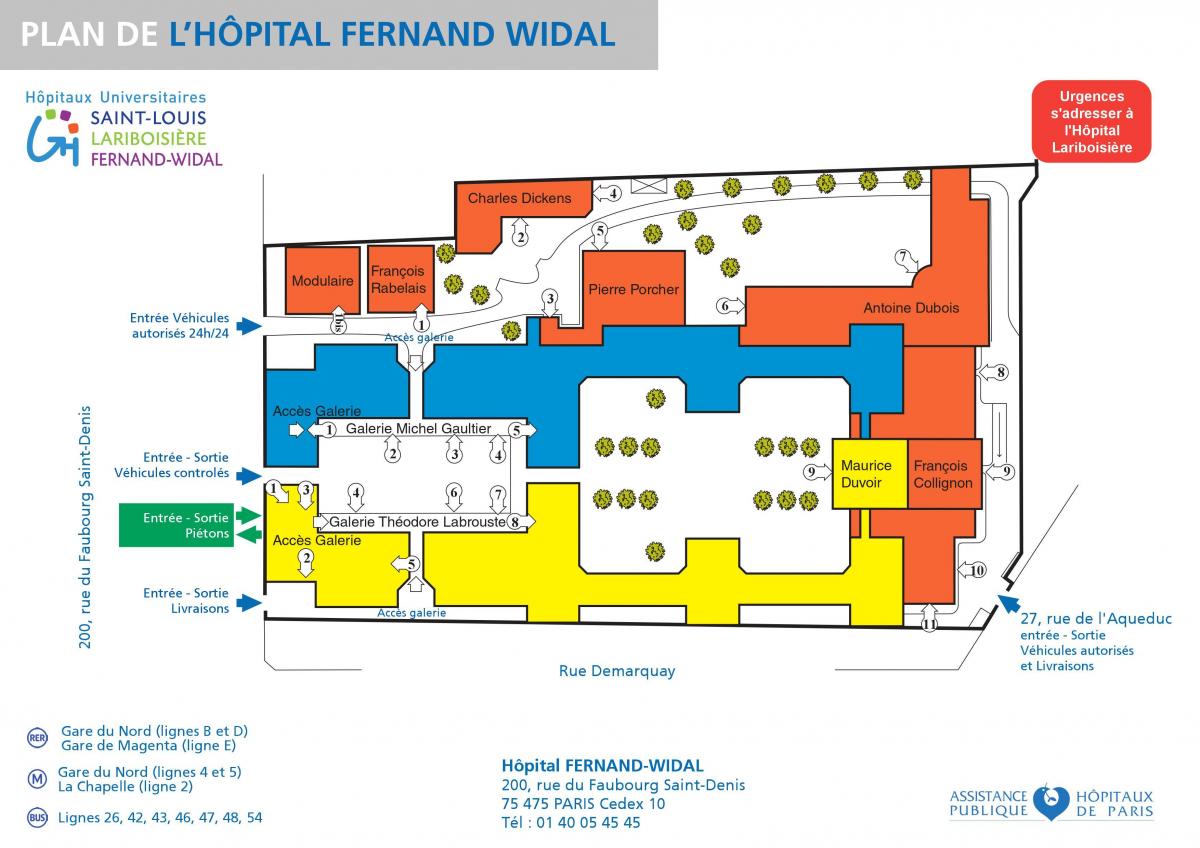 რუკა ფერნანდ-Widal საავადმყოფოს