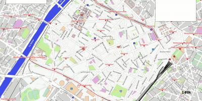 რუკა 15 arrondissement პარიზში