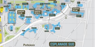 რუკა La Défense სამხრეთ Esplanade