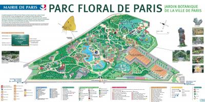 რუკა Parc ყვავილების de Paris