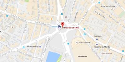 რუკა Place de la Bastille