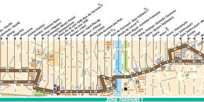 რუკა ავტობუსი პარიზში line 95
