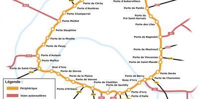 რუკა ბულვარი Périphérique