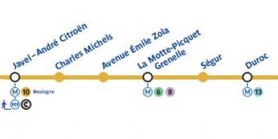 რუკა პარიზის მეტროს ხაზი 10