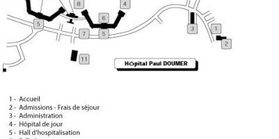 რუკა პოლ Doumer საავადმყოფოს