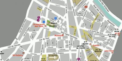 რუკა რაიონის Saint-Germain-des-პრესა